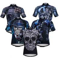 weimostar 3d skull cycling jersey top summer men mountain bike clothing team sport mtb bicycle jersey breathable cycling shirt