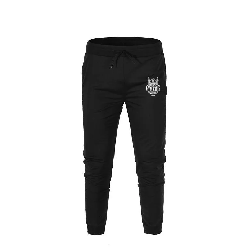 Для мужчин Повседневное Штаны пот Jogger серый эластичный хлопок тренажерные залы