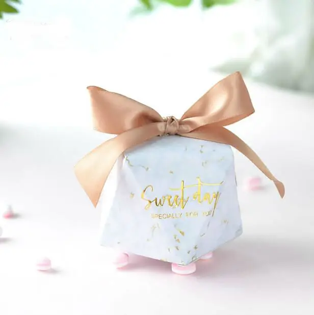 50 X креативная Алмазная форма мраморный стиль милая коробка конфет на день