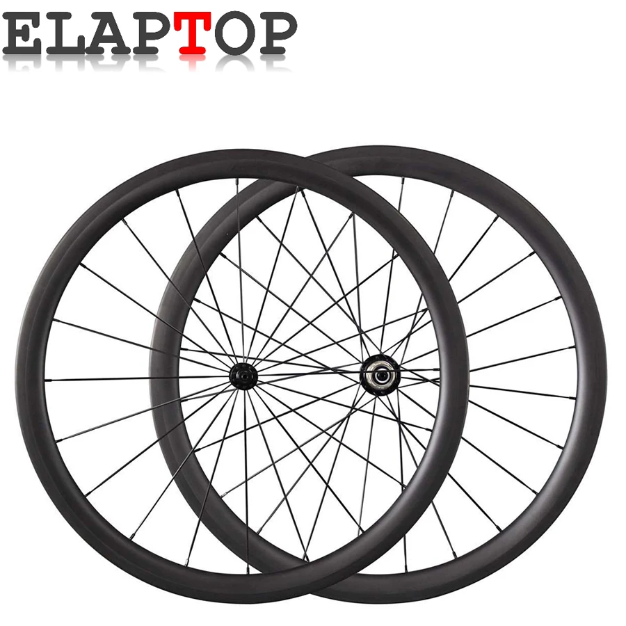 Таможенные пошлины Бесплатная ELAPTOP 38 мм Глубокий Clincher Super light Велоспорт Carbon Колеса