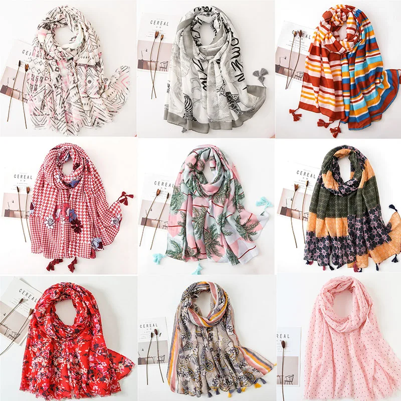 VISROVER Элитный бренд мягкий кашемир Handfeeling лето для женщин шаль с цветочным принтом