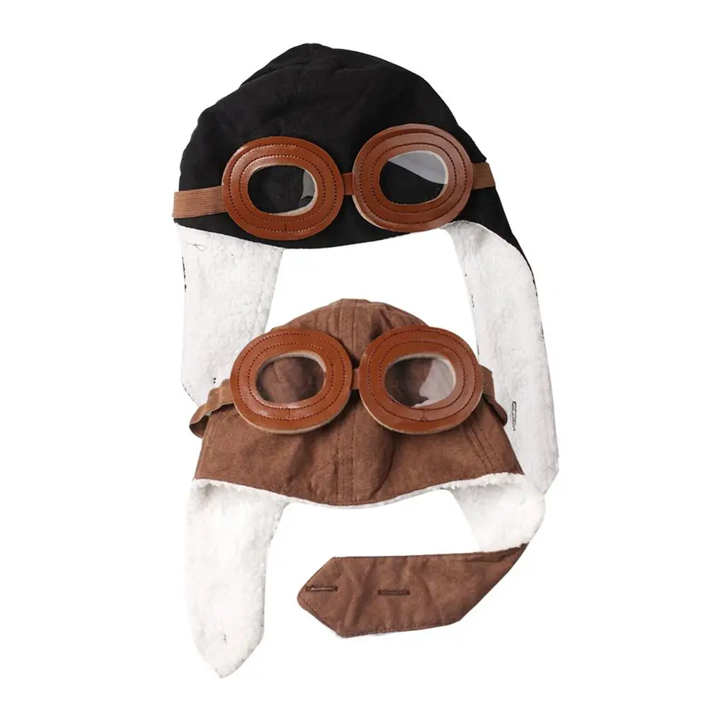 Горячая Распродажа Детская флисовая шапка авиатора для малышей теплая