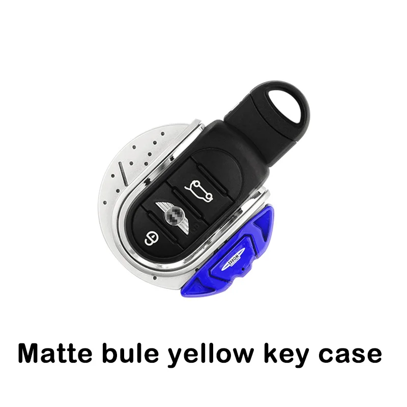matte blue key case ABS брелок для ключей, чехол для ключей для mini cooper F55 F56 F57 F54 F60 jcw, пластиковый материал chorme - Название цвета: matte blue key case