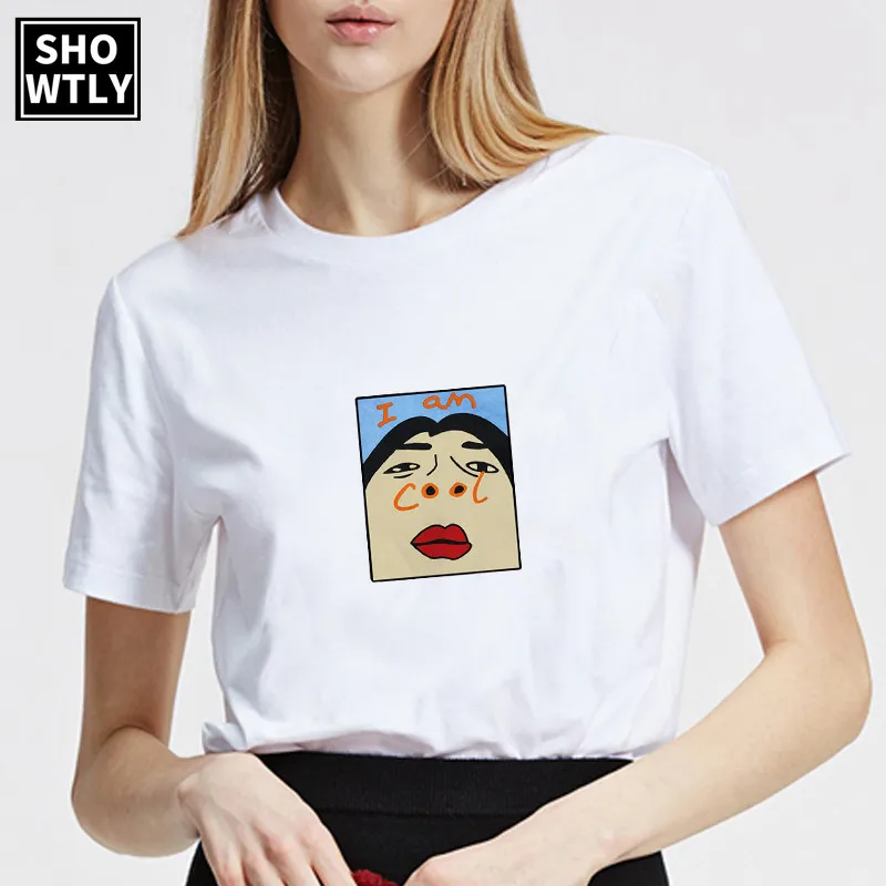 Showtly Bad girls go backstage новые летние модные женские футболки с коротким рукавом топы