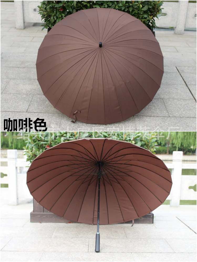 24 ребра зонтик с длинной ручкой креативный открытый Экстра большой дождливый