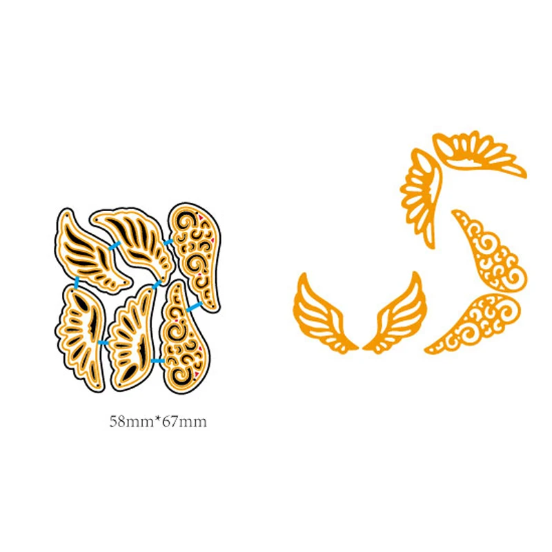 

AZSG Wing Cutting Dies For DIY Scrapbooking Card Making Decorative Metal Die Cutter Decoration