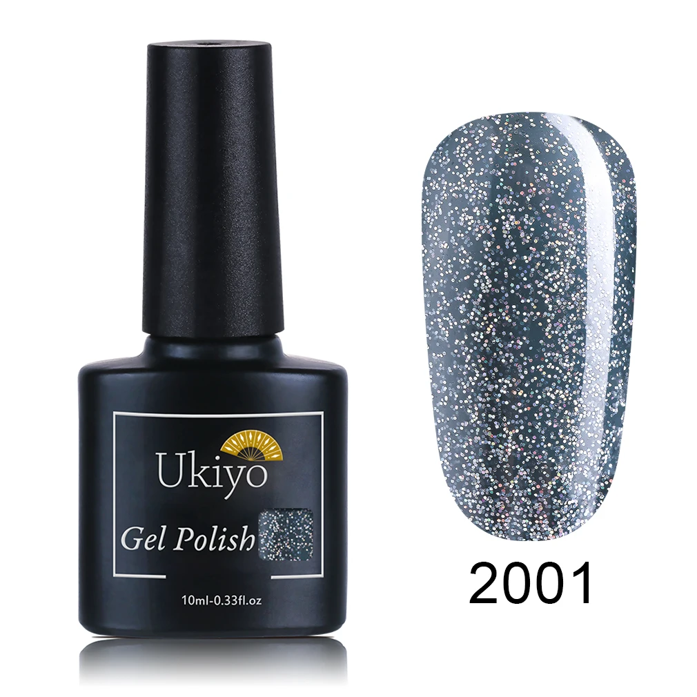 Ukiyo гель-лаки серии Black Diamond colors 10 мл; Гель-лак для ногтей УФ-гель Soak Off светодиодный длинный прочный верх базовый слой праймер - Цвет: 2001