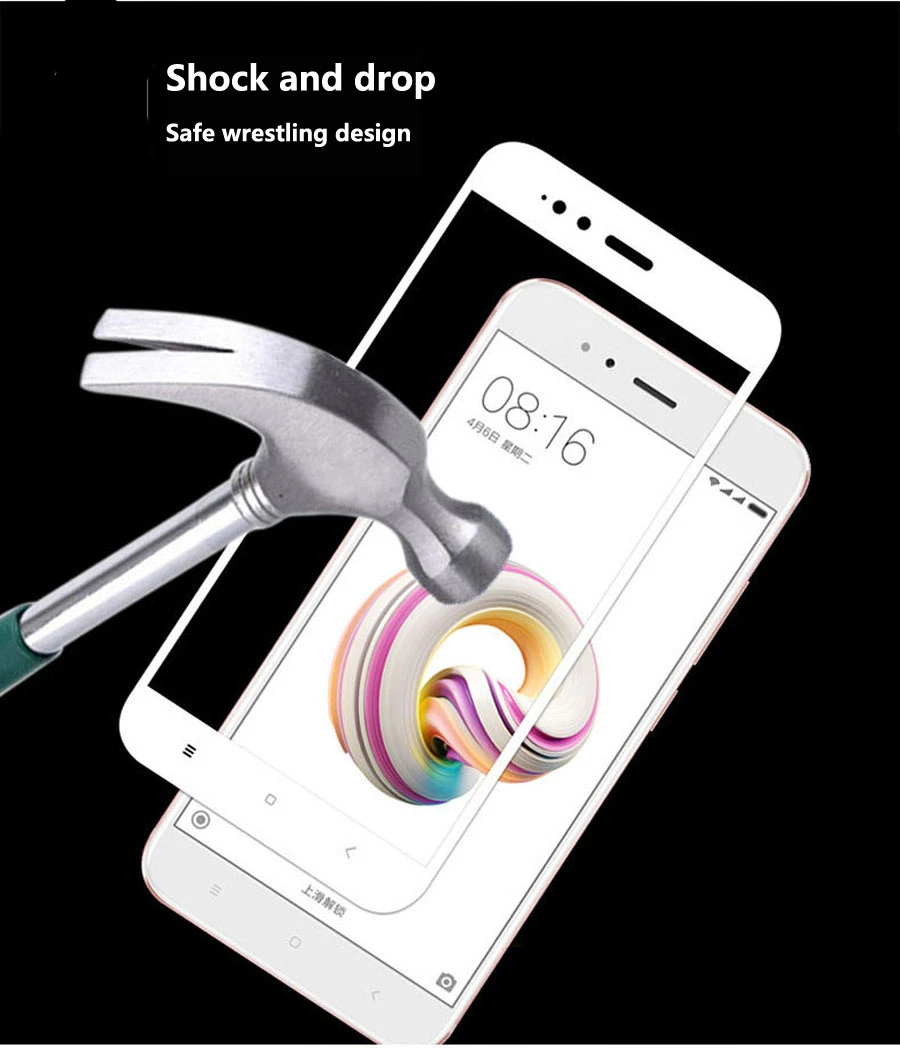 1 шт. закаленное Стекло для xiaomi mi a1 Экран протектор 5X полное покрытие 5x 3D изогнутая