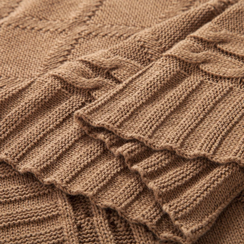 Высококачественное 100% Хлопковое одеяло ручной работы мягкое трикотажное