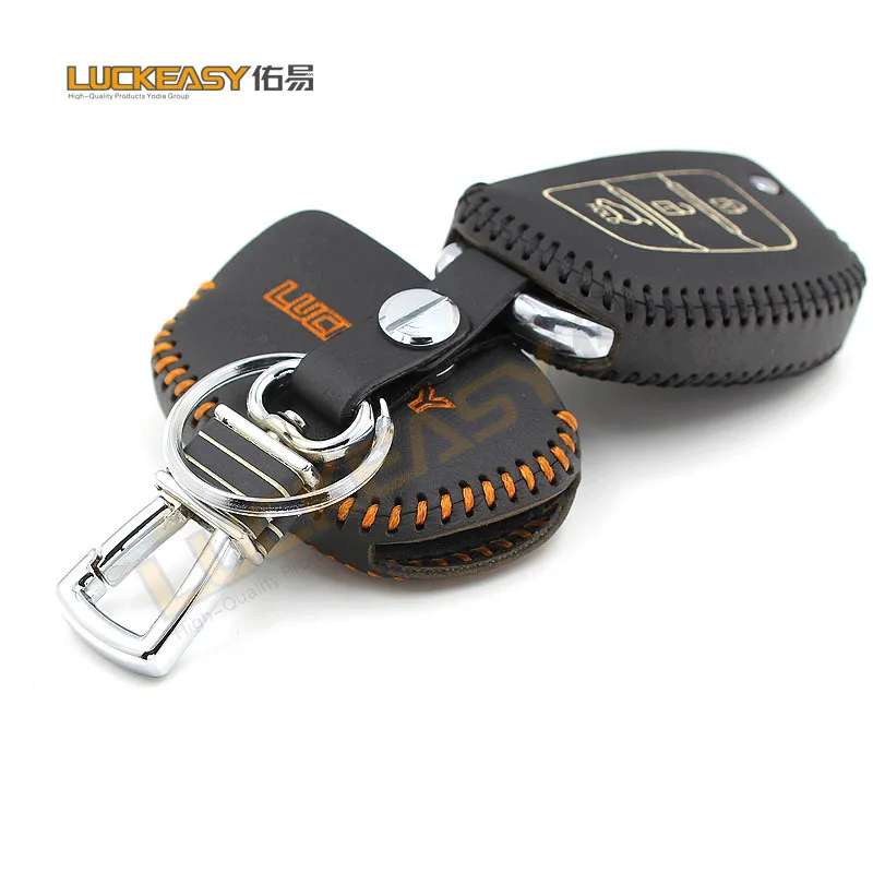 luckeasy for hyundai elantra 2017 mistral fold IX35 2013 shell car key case holder Kraft first layer cover key2a | Автомобили и