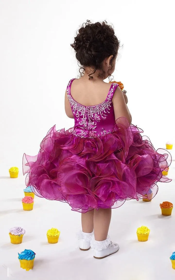 

Scoop Neck Purple Red Girls Pageant Dresses For Little Girls Cute Kids 2015 New Arrival Custom Made 2017 Cupcake Dresses ZP047