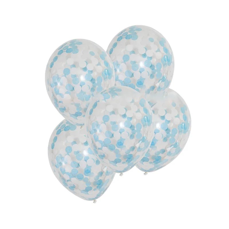 12 шт./лот розовый синий латексный шар с конфетти украшение для дня рождения