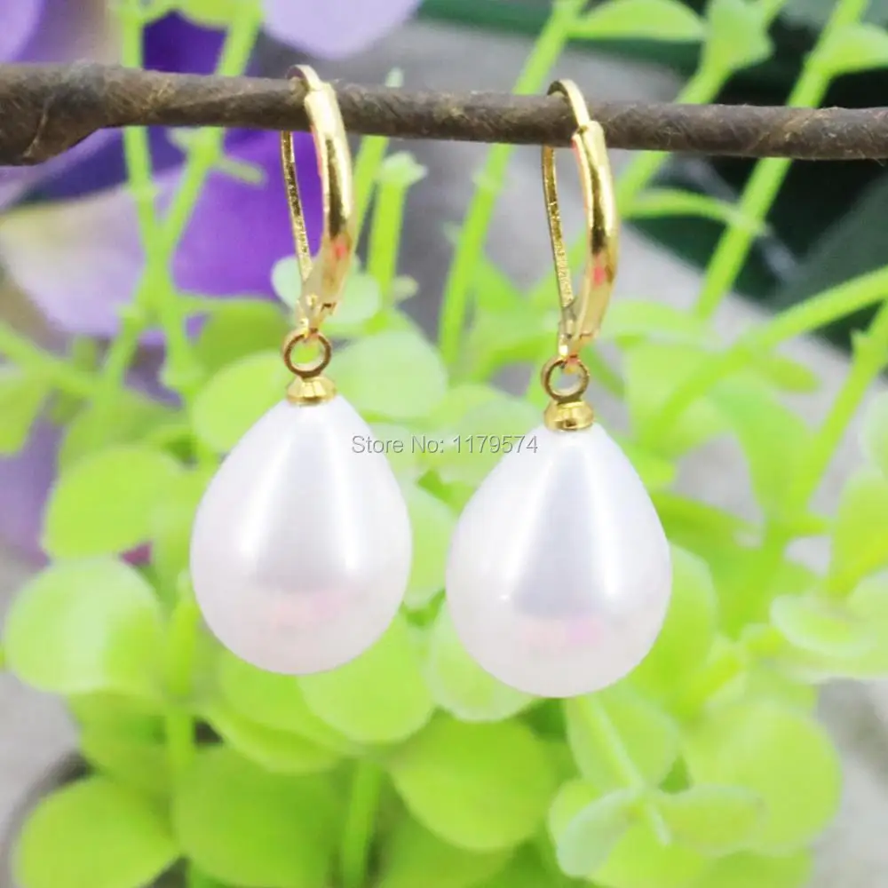 Блестящие серьги из натурального белого жемчуга серьги-подвески для ушей