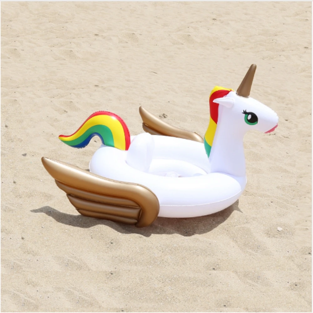 Детское надувное плавательное кольцо Фламинго Единорог Ананас из ПВХ для летнего веселья на воде, игрушка для круговой плавательной бассейна.