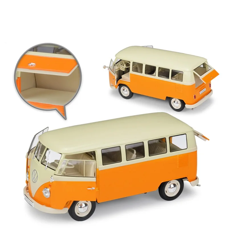 1:18 Welly VW T1 1963 мини автобус фургон классический литой модельный автомобиль