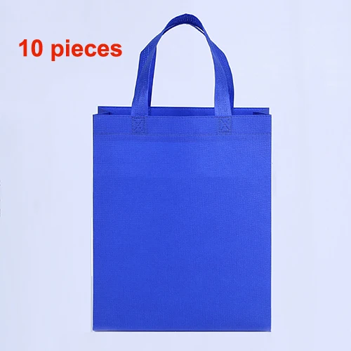 Royalblue 10 pieces 10 шт DIY Дети День рождения Сувениры Подарочные сумки с ручками Лакомство Сумки сплошной цвет ткань хозяйственная сумка мульти-использование подарочные сумки - Цвет: Royalblue 10 pieces