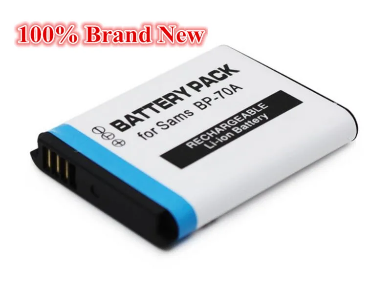 1280 мАч 100% Новый Сменный аккумулятор для камеры Samsung BP70A BP 70A ST66 ST700 ST88 ES65 PL120 PL170 ES80 PL20