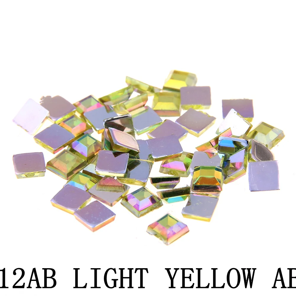 12ab light yellow ab Стразы для ногтей с плоской задней стороной 2 мм 4 мм 6 мм смешанные размеры 4 г около 180 шт для рукоделия Скрапбукинг Сделай Сам одежда для украшения ногтей - Цвет: 12ab light yellow ab