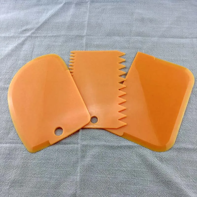 3PCS/Set Hot Sale High Quality Multifunctional Irregular Teeth Edge DIY Cream Smooth Scraper Dough Set Cake Mold Tools | Дом и сад