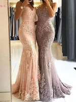 pink evening dresses long 2019 mermaid sweetheart neck elegant spaghetti straps formal sweep train prom gowns vestido de festa