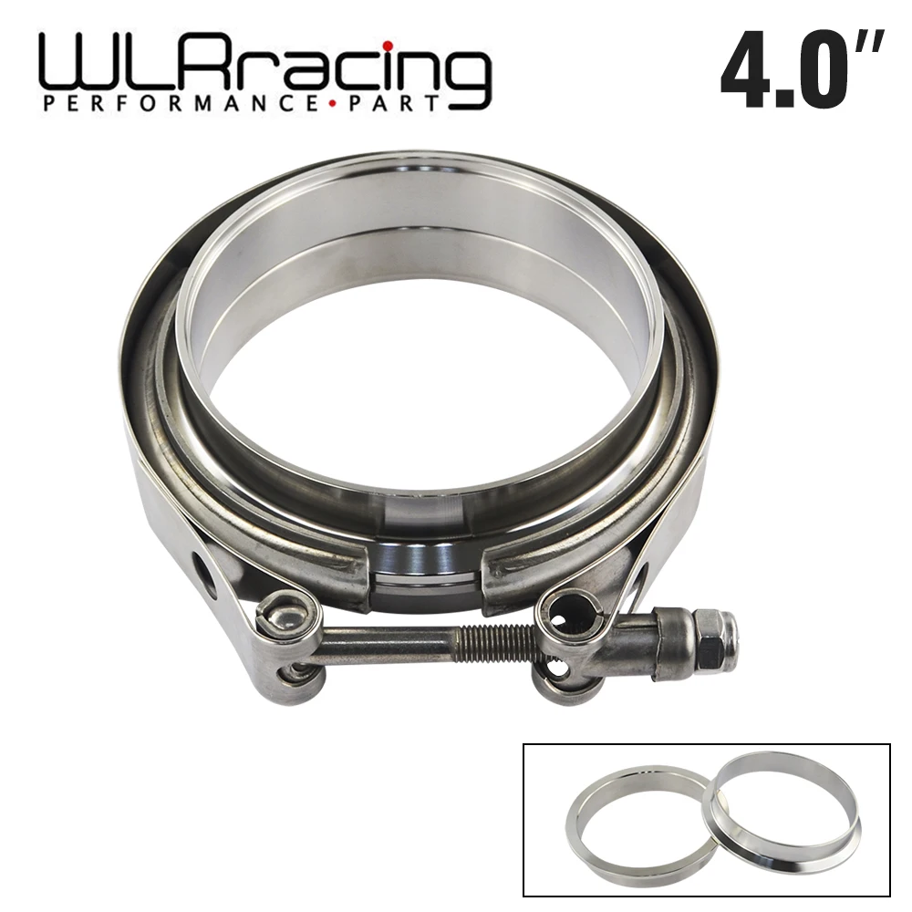 WLR RACING 4 &quotSUS 304 нержавеющая выхлопная v образная полоса зажим ФЛАНЕЦ НАБОР
