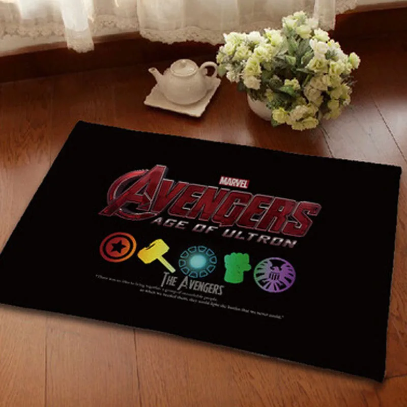 Американский Капитан Avenger Союза Входная Дверь Коврики противоскользящие Фланель