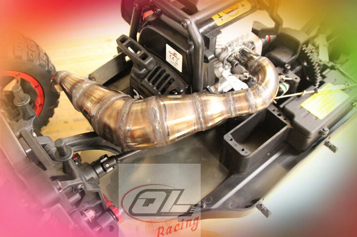 QL гоночная стальная выхлопная труба ручной работы для Losi пустыни Багги XL DBXL RCMK XCR