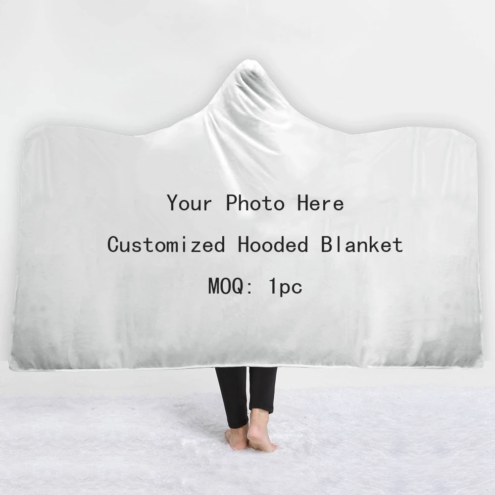 

MOQ 1pc Fashion Hooded Blanket for Adults Floral Gothic Sherpa Fleece Wearable Throw Blanket 3D printing Microfiber