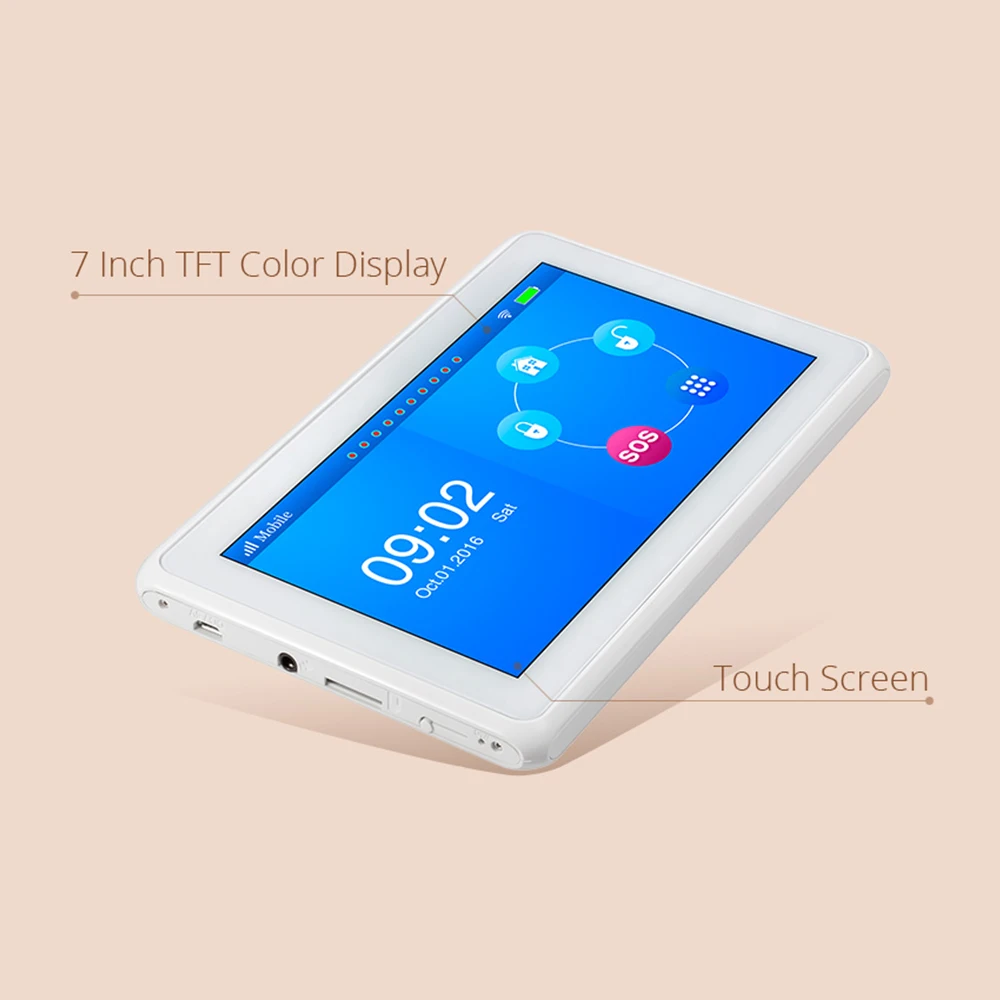 KERUI K7 7 дюймов TFT Цвет Дисплей WI FI GSM охранная сигнализация Системы с CO детектор