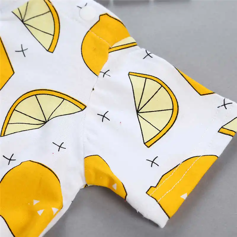 Baby Rompers Fruit Lemon Summer Clothes Short Sleeve Infant bebe Romper Cotton Newborn Boys Jumpsuit Kids Soft Overalls |