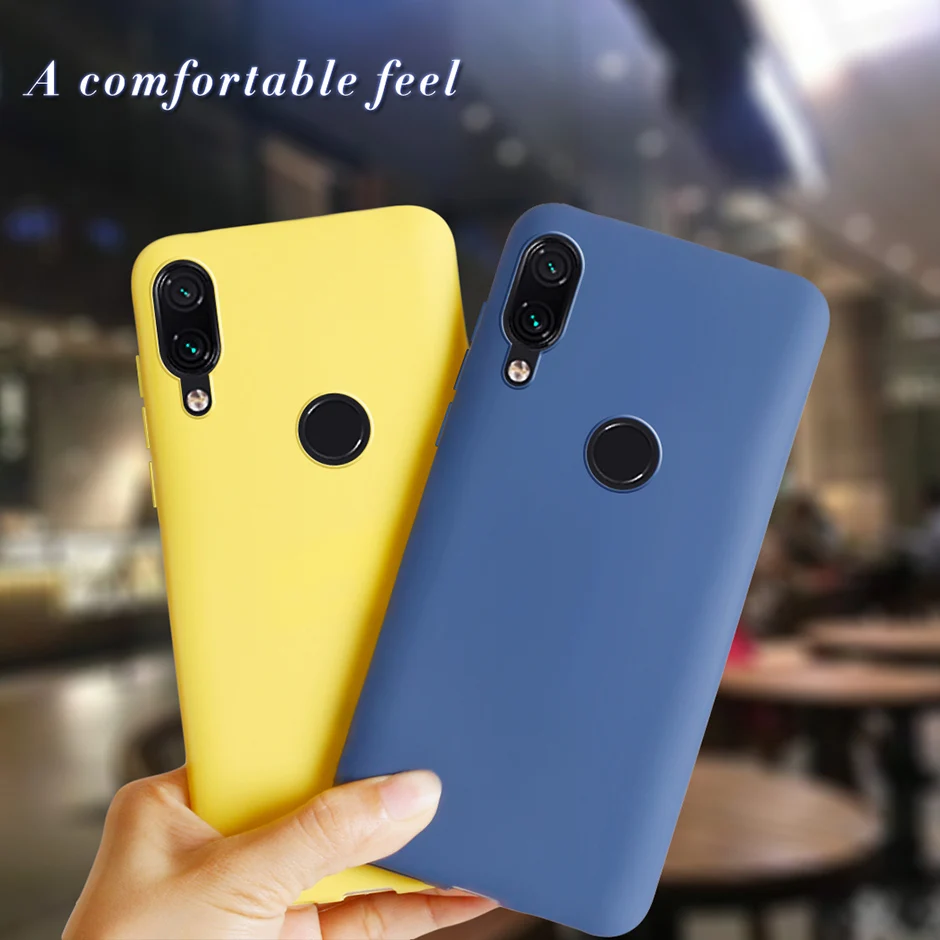 Чехол для Xiaomi Redmi Note 7 мягкий силиконовый чехол карамельного цвета телефона Pro