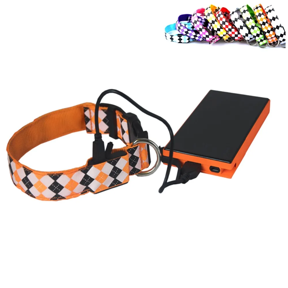 Недорогой светодиодный ошейник A19 для собак и кошек с зарядкой по USB|rechargeable led dog