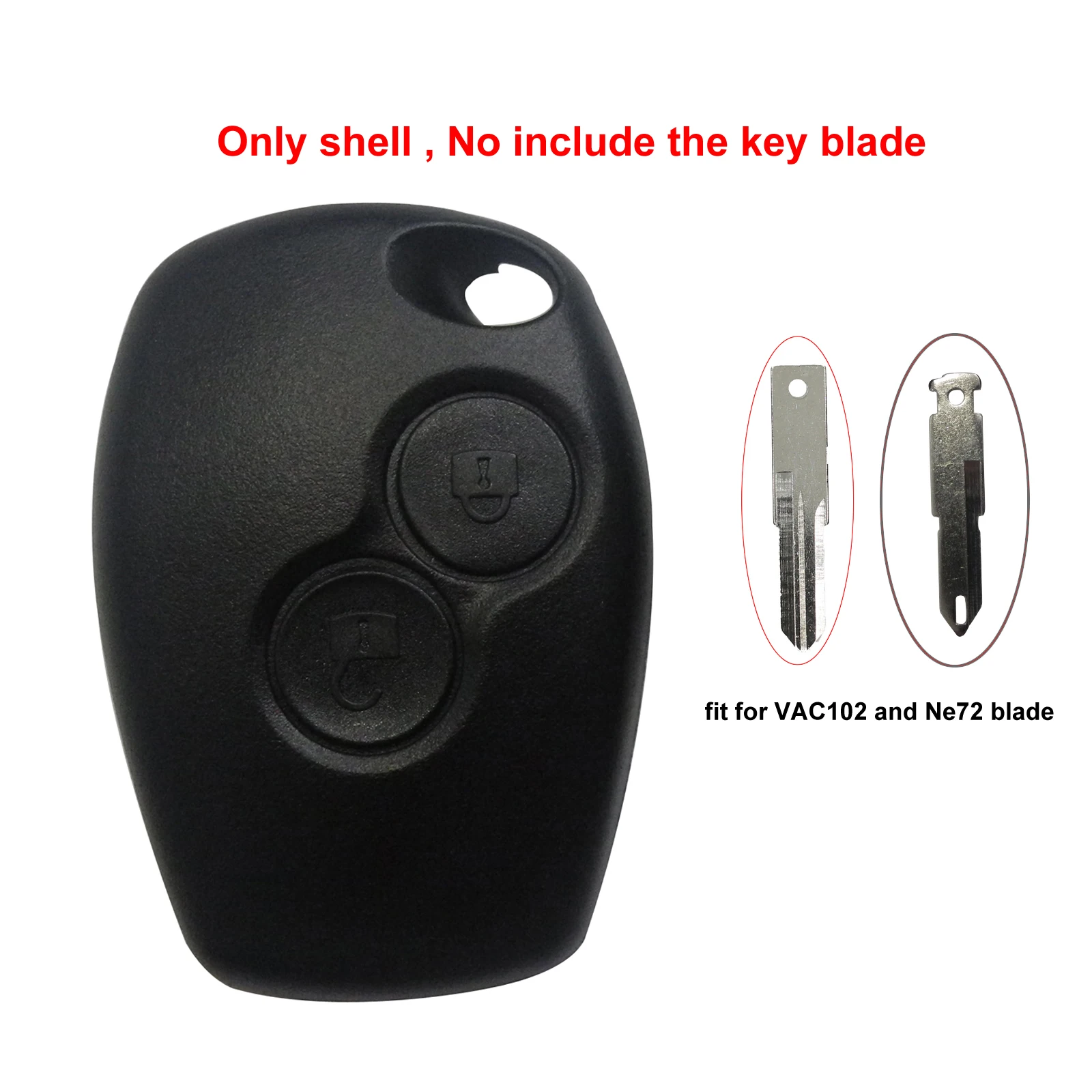 without blade Jingyuqin для Renault Megan модус Клио модус Kangoo Logan Sandero Duster для Nissan Almera удаленный Автомобильный ключ чехол 2 кнопки - Цвет: without blade