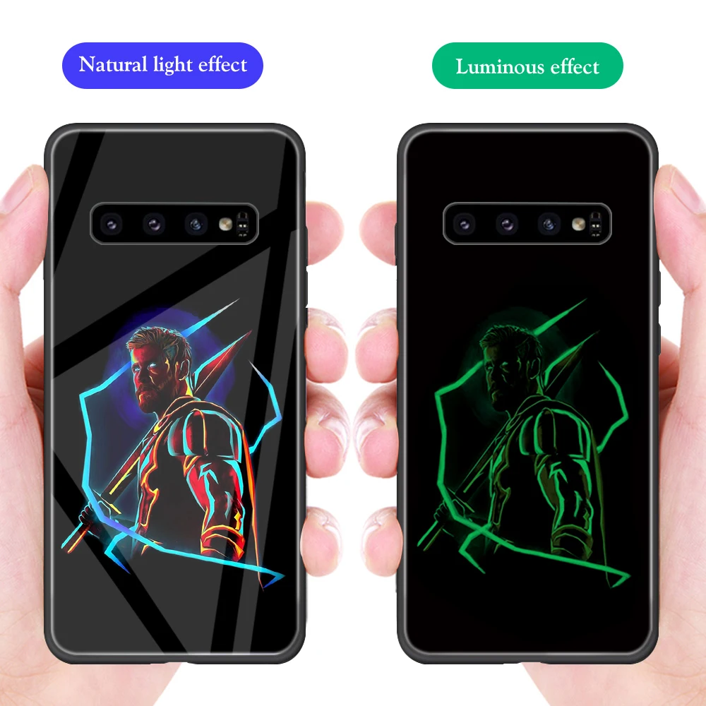 Ciciber для samsung Galaxy S10e S10 S9 S8 Plus S10+ S9+ S8+ чехлы для телефонов из закаленного стекла для samsung Note 9 8 крышка Марвел Тор - Цвет: 5