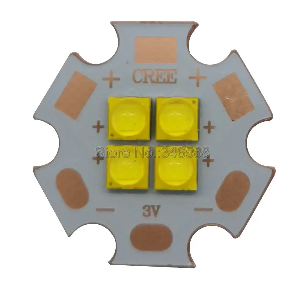 Светодиодный излучатель высокой мощности 5 шт. 3 в/6 в/12 В Cree XTE XT E 4 чипа светодиода
