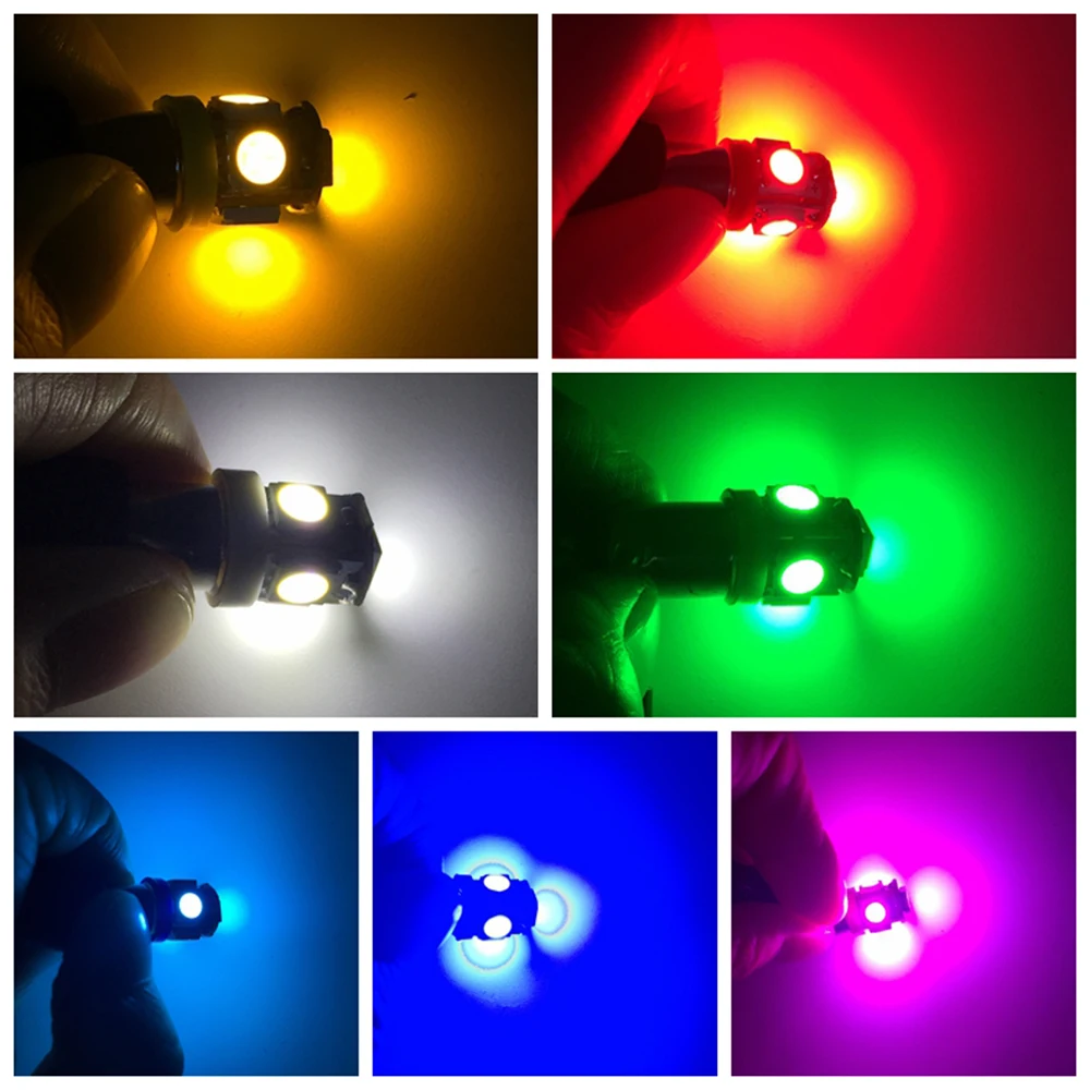 YSY 50 шт. BA9S 5050 5 SMD H6W T11 T4W led 5smd автомобильная лампа сигнальная Поворотная белый