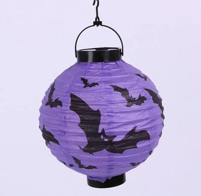 

2017 Fashion Halloween LED Paper Pumpkin Ghost Hanging Lantern Light Holiday Party Decor DHL Fedex Free Shipping