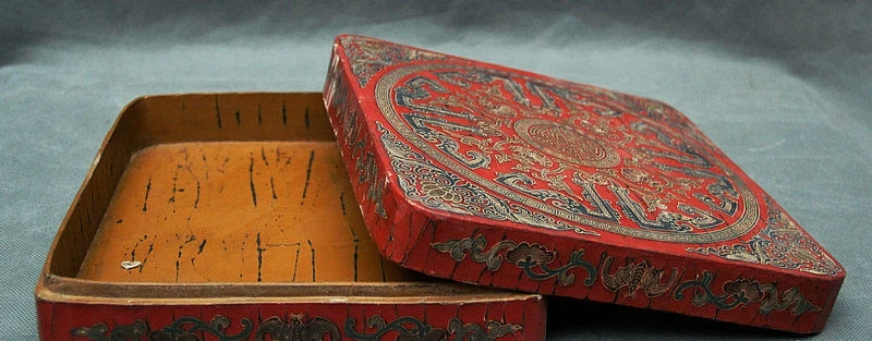 9 &quotКитайская благородная Лаковая посуда дерево Цянь длинный квадратный летучая