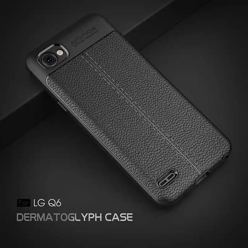 Mokoemi Fashion Lichee Pattern Shock Proof Soft 5.5&quotFor LG Q6 Case For Plus Mini Cell Phone Cover |