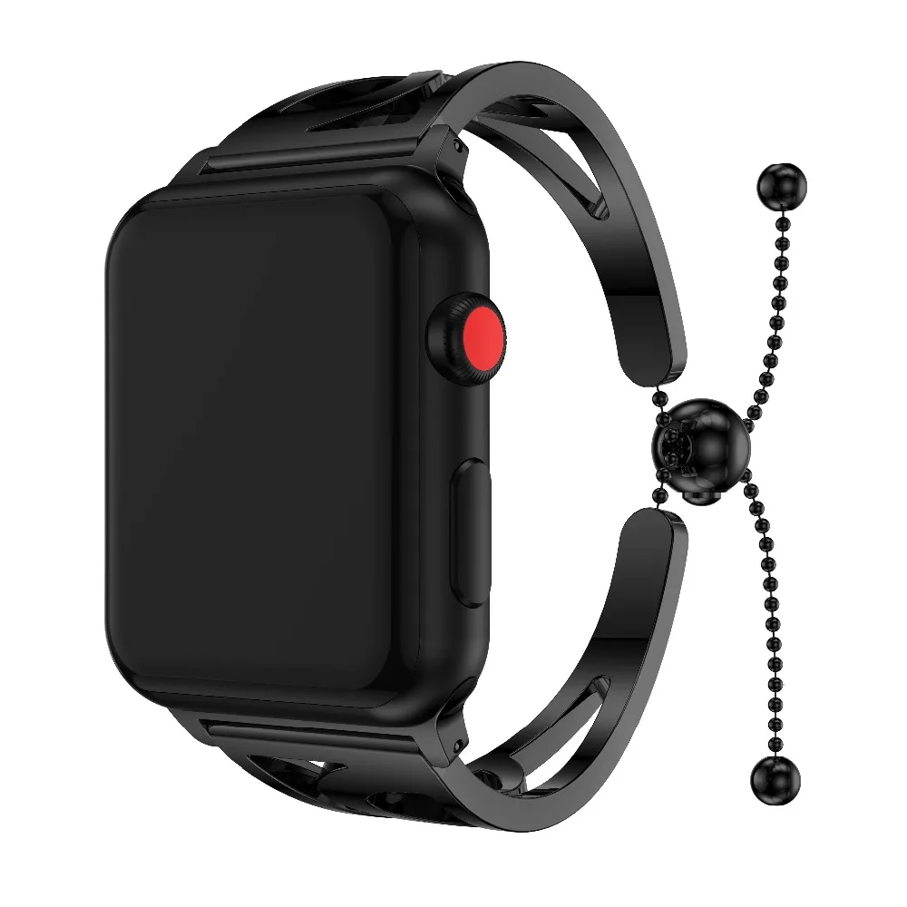 Браслет из нержавеющей стали для Apple Watch band женский ювелирный браслет с подвеской