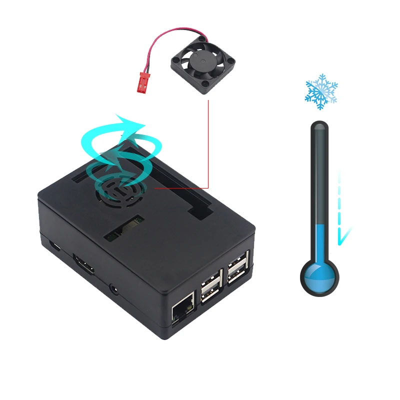 Raspberry Pi 3 Model B + 5 дюймовый ЖК экран ABS корпус RPI Модель черный пластиковый для 3B