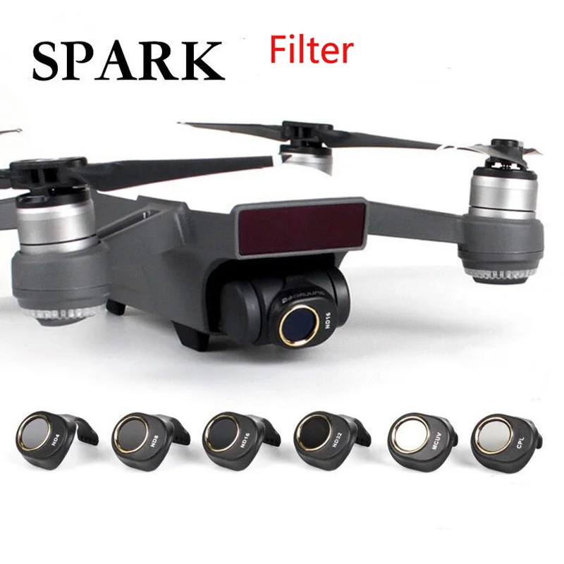 

Filter lens Kit For DJI Spark Lens Filters MCUV/ND4/ND8/ND16/ND32/CPL Filter Drone gimbal RC Accessories For DJI Spark Lens