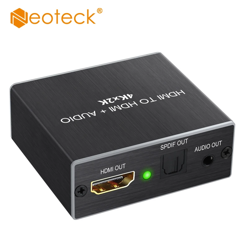 

Neoteck HDMI-Compatible Audio Extractor Converter HDMI to Optical TOSLINK SPDIF with 3.5mm Audio Splitter Adapter 4K x 2K 3D