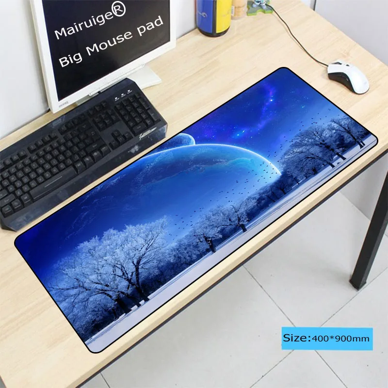 Большой коврик для мыши Mairuige Winter Mountain Противоскользящий из натурального каучука