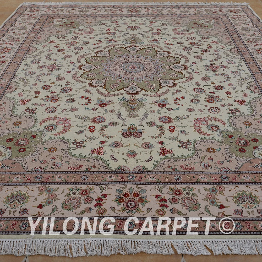 Yilong 8 'x 10' Vantage восточные ковры розовый цветочный изысканный ручной Узелок
