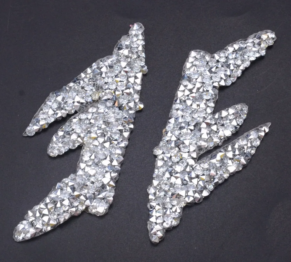 25 шт./лот Кристалл Письмо Форма утюг на горный хрусталь мотив аппликация из