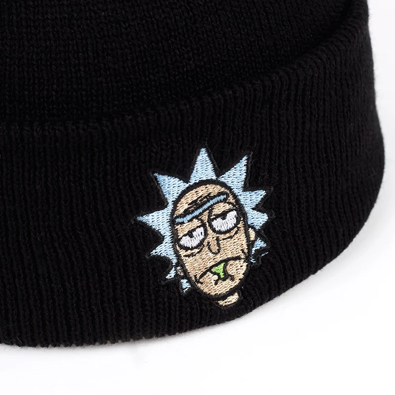 Rick Beanies Рик и шапка Морти эластичный бренд вышивка теплые зимние унисекс вязанные шапочки Skullies US анимация горнолыжные шапки