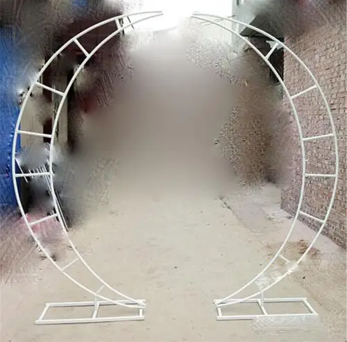 white Изготовленный На Заказ 1/1. 2/1. 5/1. 8/2м белый луна корабль металлические железные арки свадебный фон Настенный декор Шелковый цветок подставка в форме полумесяца Свадебные настенный луна арки - Цвет: white