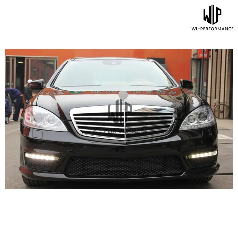 W221 S350 S65 S63 Комплект кузова автомобиля PP Неокрашенный Передний Задний бампер боковые юбки для Mercedes-Benz W221 S65 S63 AMG стиль 2007-2013