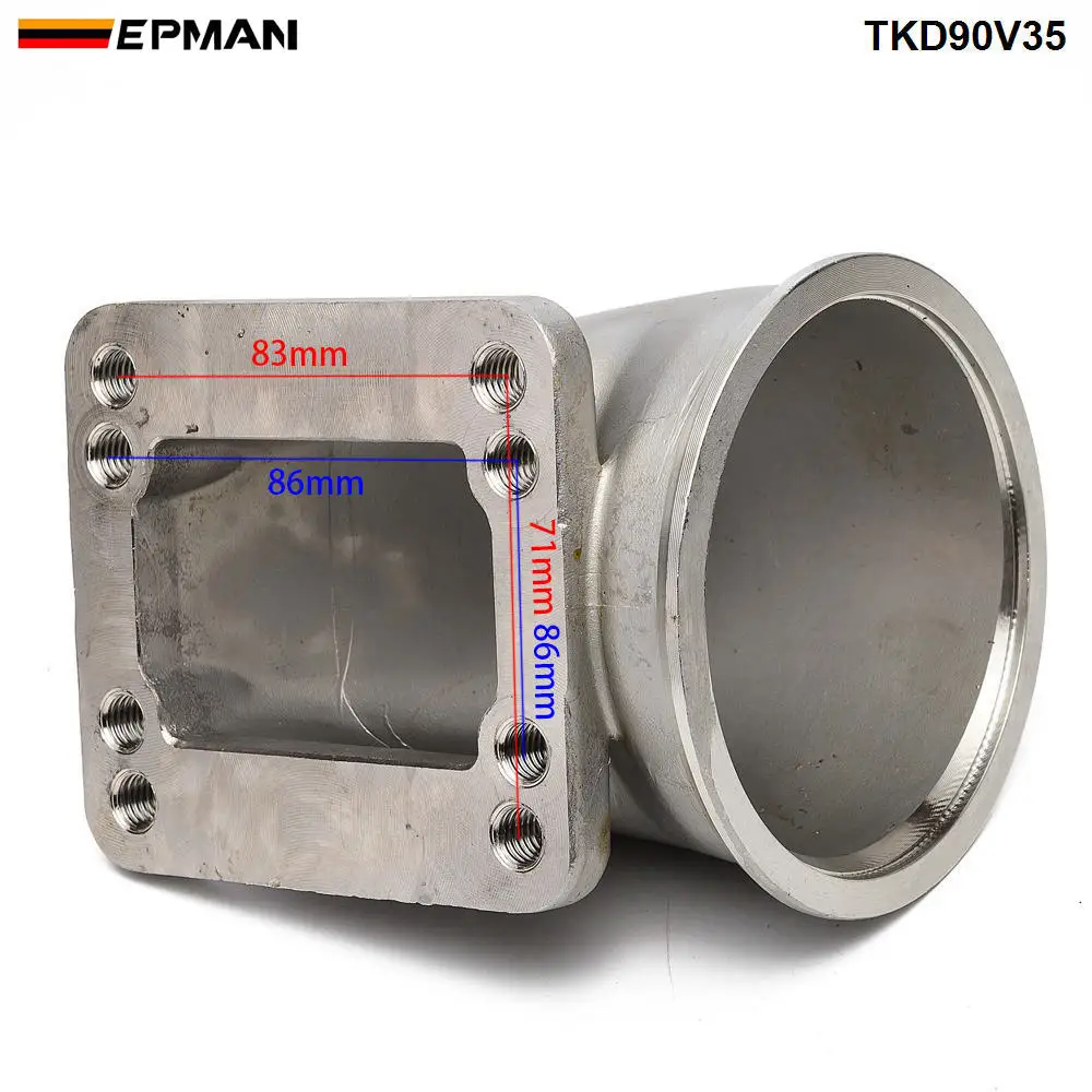 1 компл. 3 5 &quotVband 90 градусов для модели&quot Cast Turbo &quotлокоть адаптер фланец SS304 + зажим